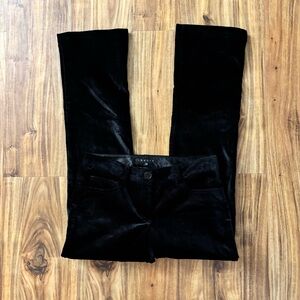 Theory Black Velvet Flare Jeans